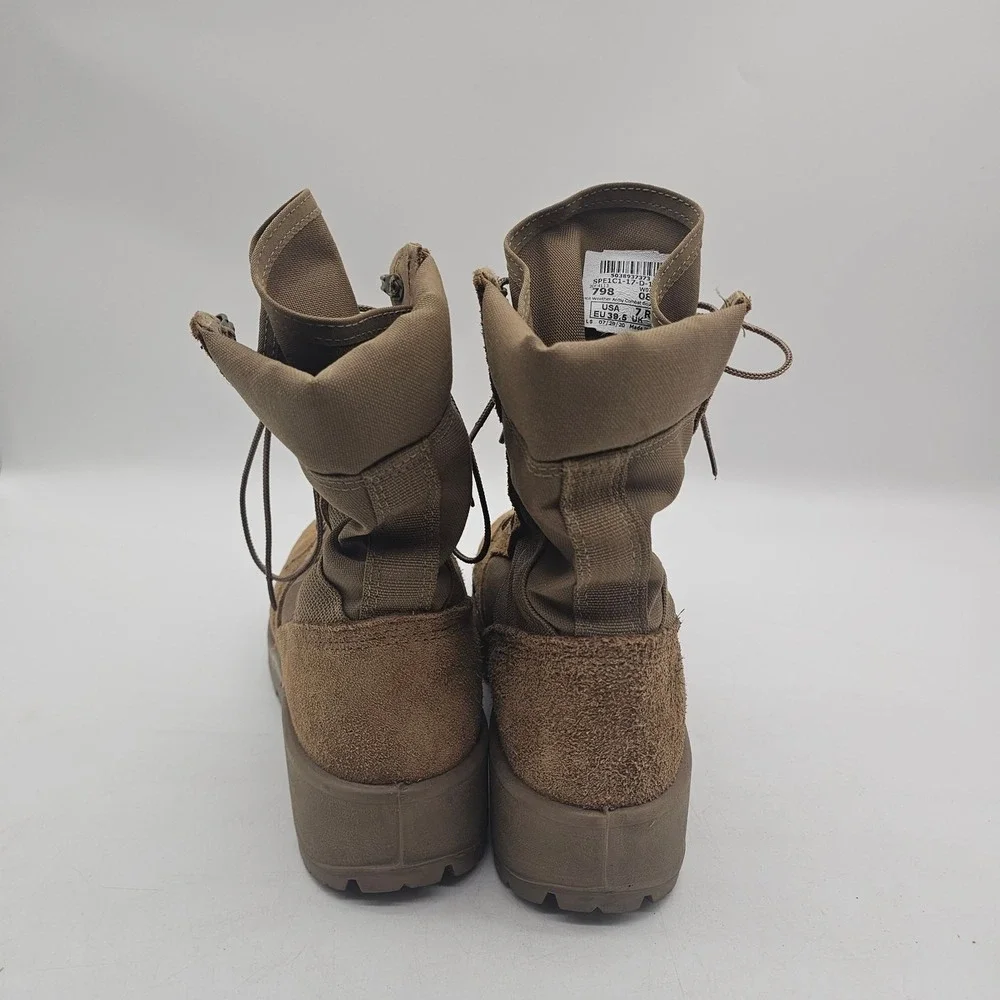 US Army 7.5R Standard Issue Vibram Hot Weather Combat Boots Coyote 499 Tan (cb1-